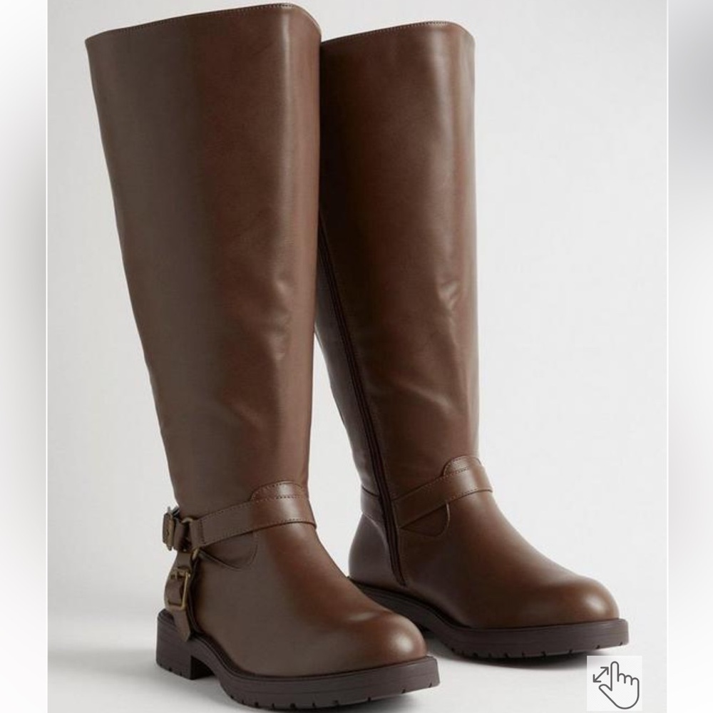 Torrid Brown Combat & Moto Boots
